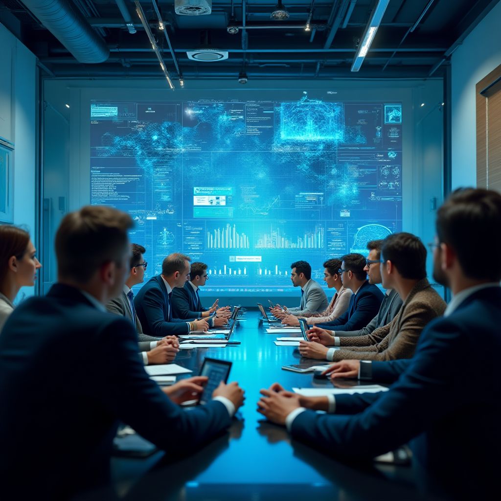 Reunión estratégica de equipo financiero
